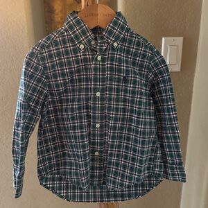 Polo Ralph Lauren 2T Green Button Down Long Sleeve Shirt